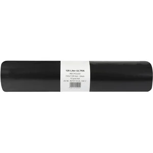 Müllsäcke Polyethylen 120 Liter, 75 my 700 x 1100 mm ohne Zugband schwarz