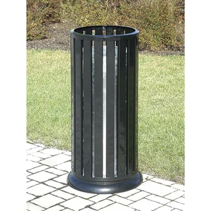 Metallabfallbehälter schwarz 55 Liter