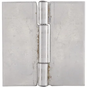 Anschweißscharnier mit festem Stift, 40 x 40 x 1mm, Rollen ø 4,7 mm, Edelstahl