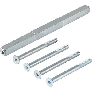 Drückerstiftset - Vierkantstift 8/8,5/8 abgesetzt 130 mm, Stahl verzinkt