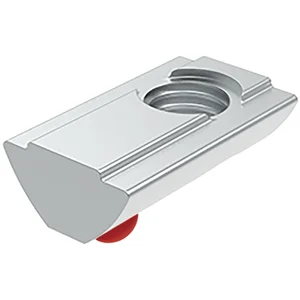FATH Nutenstein Nut 8 einschwenkbar mit Führungssteg und Federkugel M6 Rot