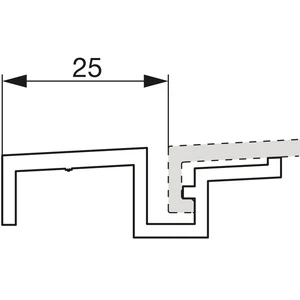 GU Thermostep/Timberstep Verbreiterungsprofil P 1051, L=6700 mm, silber eloxiert