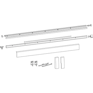 HAUTAU ATRIUM HKS 200Z/160S/SP Schienen-Set, FFB 720(750)-900 mm, weiß
