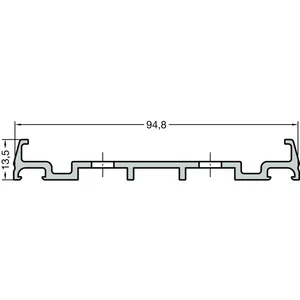 GUTMANN Grundprofil P 2011/100 N, L=6000 mm, Aluminium blank