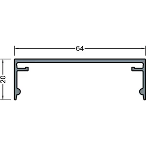 GUTMANN Abdeckprofil-Pfosten P2020/64, L=6000 mm, Aluminium blank