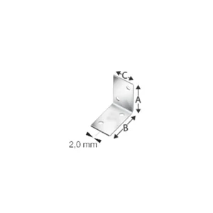 SIMPSON Winkelverbinder ANPS 40x 40x2.0x 25mm feuerverzinkt ( ANPS204425 )