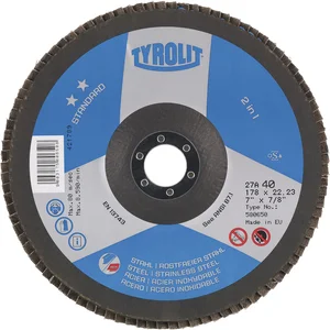 TYROLIT Schleiflamellenteller Standard** gerade Ø 125 mm Korn 40 Form 28A
