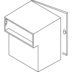 RENZ Durchwurfbriefkasten gerade,300x330x205 mm,Mauerstärke 225mm,Stahl verzinkt