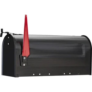 BURG Ständerbriefkasten U.S. MAILBOX, Stahlblech schwarz lackiert