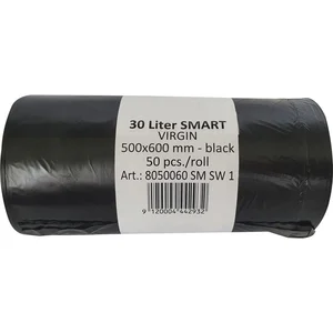 Müllsäcke Polyethylen 30 Liter, 11 my 500 x 600 mm ohne Zugband schwarz