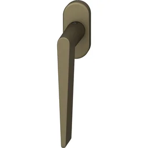 FSB Fenstergriff 34 1005 ovale Rosette 32,5 x 70, Aluminium mittelbronzefarbig