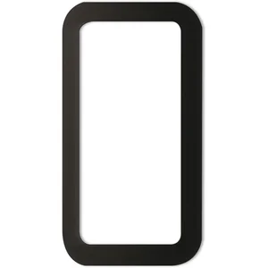 Muschelgriff eckig 120x65mm, selbstklebend, Aluminium schwarz matt