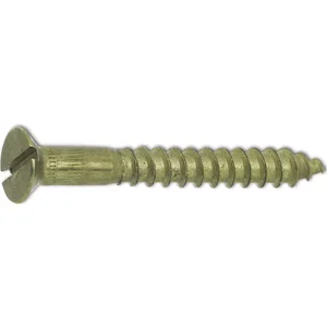 DIN97 3.0 x 12 Messing blank Holzschraube Senkkopf mit Schlitz