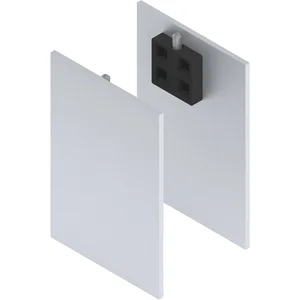 SOLIDO 100 Abdeckkappen Seitenteilprofil Glas silber eloxiert