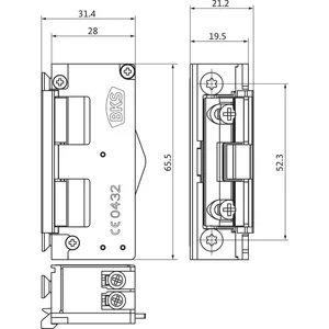 BKS Türöffner 9252 METÖ mit Fallenführung, 9-24 Volt ohne Rückmeldung, universal