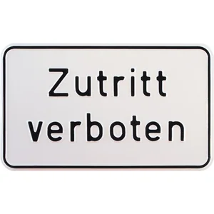 Hinweisschild Zutritt verboten 250 x 150 mm
