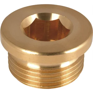 DIN908 G 1" Messing blank Verschlussschraube zylindrisches Rohrgewinde
