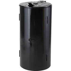 Wertstoffsammler rund 120 Liter schwarz
