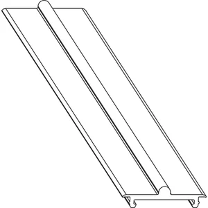 MACO Fiber-Therm Laufschiene unten flach, H=5 mm, L=5000 mm, Alu silber (454812)
