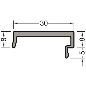 GUTMANN Deckel D8 Weser L=6000 mm auf Maß Alu silber eloxiert