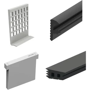 ECONOMY Dichtungsset für Bodenprofile 5000, Glasstärke 12,76 mm,Kunststoff/Gummi