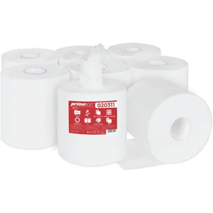 Putzpapier-Rolle Maxi 110 primaSOFT weiß 2-lagig Packungsinhalt 6 Rollen
