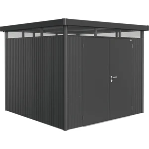 BIOHORT Gerätehaus HighLine H4 dunkelgrau-metallic Doppeltür