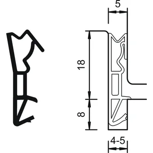 Haustürdichtung S 6518a, Kunststoff beige
