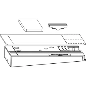 MACO HS Dichtungsplatten-Set m.Entwässerung, Zwischenprofil 155, rechts, silber