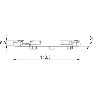MACO Kippschließteil PVC 12/20-13, ALUPLAST/REHAU/SCHÜCO, rechts, silber