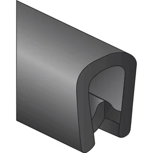 Kantenschutzprofil 14,5x10mm Rolle 100 m, Kunststoff schwarz