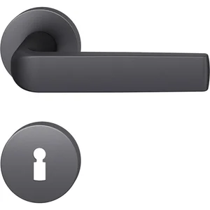FSB Drückergarnitur 12 1267 ASL auf Rosette BB, Aluminium schwarz matt