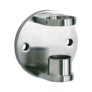 CROSO Wandanker m. Anschlussplatte f. Rohr ø 42,4 mm, ø 110 mm,Edelstahl V2A