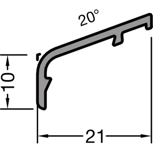 GUTMANN Flügelabdeckprofil FP 8849, L=6000 mm, Aluminium hellbronze (G214)
