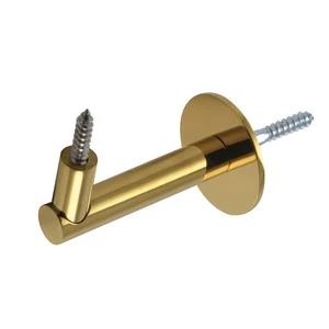 Handlaufträger Rosetten ø 50 mm, Wandabstand 83 mm, Messing PVD-beschichtet