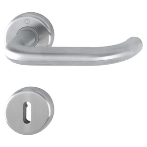 HOPPE Drückergarnitur BADEN - auf Rosette BB, 39-47 mm, Edelstahl matt
