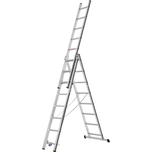 ALU-PRO Allzweckleiter 3-teilig Typ 70047 Sprossen=3x8 Länge von 2,32/5,11m