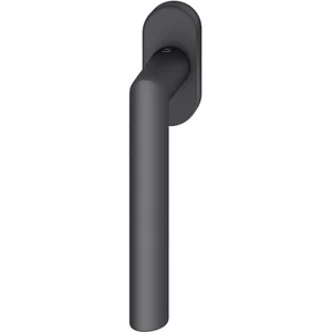 FSB Fenstergriff 34 1076 ovale Rosette 32,5 x 70, Aluminium schwarz matt