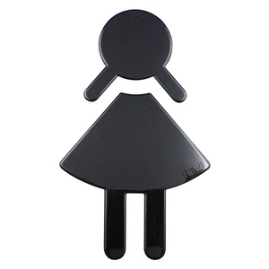 Symbol Frau selbstklebend, 87 x 150 mm, Nylon tiefschwarz
