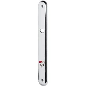 Langschild ELEGANT WG 500, WC 90, für Notöffner, Alu poliert