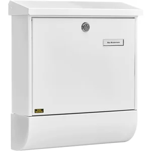 BURG Briefkasten VARIO-SET - mit Zeitungsbox, Stahl verzinkt weiß