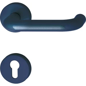 FH-Drückergarnitur111.20 R FH - auf Rosette PZ, stahlblau