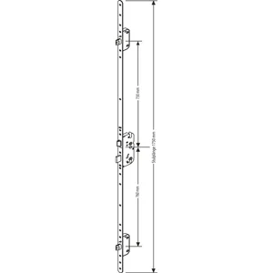 GU MFV-Schloss Secury Automatic DIN, DM 80,Stulp 1750 x 20 x 2,5mm rund, silber