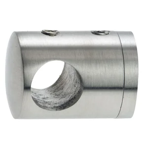 CROSO Querstabhalter für geraden Anschluss, Bohrung 12,2 mm, Edelstahl V2A