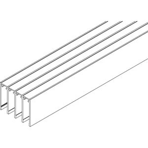 VITRIS Atrivant 80 Deckenschiene hoch 4-bahnig Alu Anthrazit RAL 7016 L=6000 mm