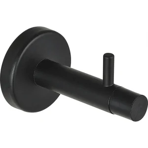 Wandtürpuffer mit Haken, Länge 82 mm, Stahl schwarz matt