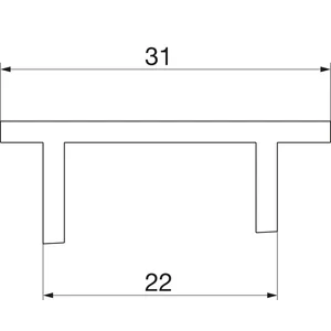 GU Thermostep 204 Zwischenprofil 31 P2122, L=6000 mm, Kunststoff grau
