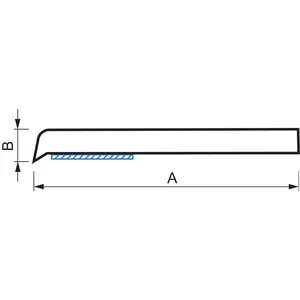 EXTE Flachleiste ohne Lippe 40mm selbstklebend, weiß