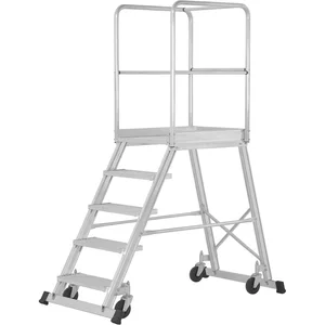 HYMER Podesttreppe fahrbar Type 6888 Stufen=3 Höhe bis Plattform=0,75 m