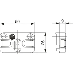 MACO Schließteil iS PVC 12/20-13, KÖMMERLING 88+, +1mm, silber (364697)